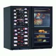 KLIMAITALIA Réfrigérateur combiné 4 zones Vin/Charcuterie/Fromage. 116 bouteilles. Barres crochets pour charcuteries. Éclairage LED. Dim. (LxLxH)