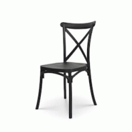 Kosmi Chaise noire style BISTROT en résine polypropylène - 3760301697329 Kosmi Chaise noire style BISTROT en résine polypropylène - 3760301697329