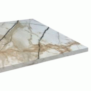 Restootab Plateau 70x70 decor marbre calcuta - blanc Bois manufacturé PL-7070M-MB.CALC Restootab Plateau 70x70 decor marbre calcuta - blanc Bois manufacturé PL-7070M-MB.CALC
