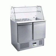 Saladette vitre droite 240 l 2 portes int/ext inox série star AFI