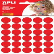Stickers Apli Kids, diamètre des cercles 20 mm, emballage de 180 autocollants, rouge - bleu papier 8410782132257