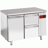 Table frigorifique composée de 1 porte et 2 tiroirs - 700 mm - gn 1/1 - PTS2N/H_1XK1/2-H
