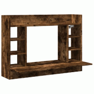 VidaXL Bureau mural chêne fumé 105x48x75 cm bois d'ingénierie Modèle Orion Master Ligne - 847972