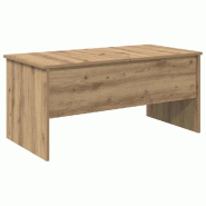 VidaXL Table basse Chêne artisanal 102 x 50,5 x 46,5 cm Modèle Luna Scandinave - 880717