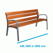 Banc et fauteuil Modo bois et fonte
