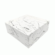 Boîte pâtissière décor Atelier Signature 200x200x80mm par 200 pièces JORIDEAL - blanc en carton 3519400542081