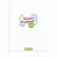 Calligraphe Lot de 5 Cahier Travaux Pratiques Ligne 8000 A4, 96p./48 feuilles 90 g/m² piquées, couv. PP incolore, Séyès / uni - 3210330181875