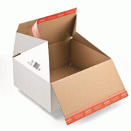 Carton à fond automatique PREMIUM double fermeture 18.4x14.9x12.7cm
