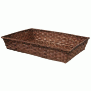 Corbeille bambou rectangle Vieto 38x28 - MARRON Corbeille bambou rectangle Vieto 38x28 - MARRON
