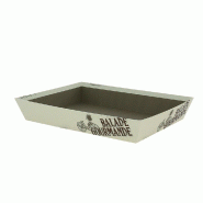 Corbeille carton rectangle "Balade gourmande" 36x27x6cm - par 30