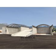 Couverture téléscopique durable pour protégrer les lieux de stockage longueur jusqu'à 21 mètres « Delta Mobile » Couverture téléscopique durable pour protégrer les lieux de stockage longueur jusqu'à 21 mètres « Delta Mobile »