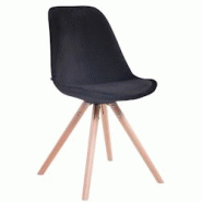 Décoshop26 - Chaise de salle à manger design scandinave en velours noir et pieds en bois clair forme rond 10_0003434 - noir 3000251579017 Décoshop26 - Chaise de salle à manger design scandinave en velours noir et pieds en bois clair forme rond 10_0003434 - noir 3000251579017