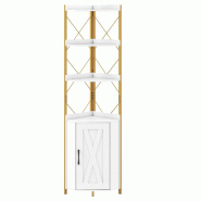 Helloshop26 - Armoire d'angle avec meuble de rangement 38 x 38 x 180 cm solide et sécurisé style moderne en bois d'ingénierie blanc 20_0021062 - bl Helloshop26 - Armoire d'angle avec meuble de rangement 38 x 38 x 180 cm solide et sécurisé style moderne en bois d'ingénierie blanc 20_0021062 - bl