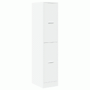 Helloshop26 - Armoire d'apothicaire élégante avec grand rangement 30 x 41 x 144,5 cm en bois d'ingénierie blanc 02_0050619 - blanc métal 3000236470308