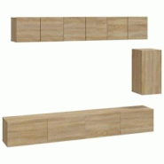 Helloshop26 - Ensemble de meubles armoire buffet TV télévision salon chambre séjour 6 pièces chêne sonoma bois d'ingénierie brun 02_0025126 - 30 Helloshop26 - Ensemble de meubles armoire buffet TV télévision salon chambre séjour 6 pièces chêne sonoma bois d'ingénierie brun 02_0025126 - 30