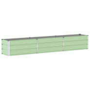 Helloshop26 - Jardinière moderne design industriel extérieur 480 x 50 x 45 cm en acier galvanisé vert pastel 02_0059279 - vert acier 3000241043818