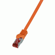 LogiLink Professional Câble patch, Cat. 6, S/FTP, 1 m, orange - orange 4052792021585