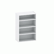 Meuble haut blanc L60xP30xH98cm - 3 étagères - Bois mélaminé 19mm