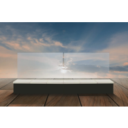 Paravent multifonctionnel avec banc - Sur pieds à poser ou à fixe"r au sol - OASIdehor® LIVING