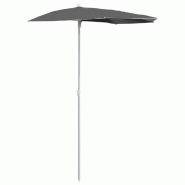 VidaXL Demi-parasol de jardin avec mât 180x90 cm anthracite Modèle Terrasse Aurora - 315561