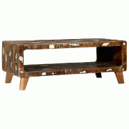VidaXL Table basse Multicolore 90 x 50 x 35 cm Bois Recyclé Solide Modèle Orion Classique - 4104530