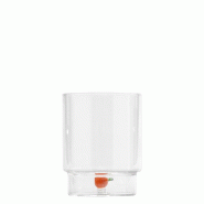 Zafferano Teca Frutta - Lot De 6 Verres En Borosilicate À L'Orange, Gobelets 35 Cl À Double Fond Décorés À La Main, Lavables - transparent 805404