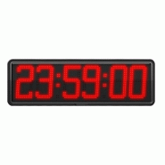 Afficheur/horloge/calendrier/compteur/décompteur/30 alarmes - mural à diodes led 6 digits 20cm #2200rg