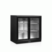 Arrière bar 190 l noir 2 portes vitrées - 900x520x870 mm - PDB201S