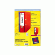 AVERY 600 étiquettes pour chemises à élastique Eurofolio Laser blanches, format 134 x 11 mm (25 feuilles A4 / cdt) - 3266550263426
