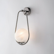 Bonetti Illumina Afrodite Applique 1 Lumière En Fer Chromé Noir Avec Sphère Dm.14.16 P.19 Bl286-Ap1-Nr - noir 8050713219956