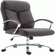 CLP Chaise de bureau Arlen en tissu Tissu HBT: 115x65x73 cm Gris foncé - gris textile 328794