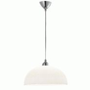 Fabas Luce Suspension Élégante En Métal Et Verre Blanc Centrifugé, Douille E27 60W, Indice De Protection Ip20, Design Moderne Et Élégant, Code 2