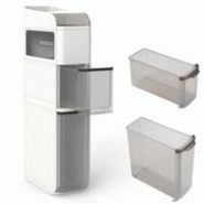 Helloshop26 - Armoire de rangement étroite 43 x 18 x 88 cm 4 niveaux avec tiroirs mobilité facilitée en PP blanc 20_0016259 - blanc 3000229242882