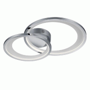 Plafonnier LED 29W blanc et chrome variateur SWITCH - Trio - Granada - argenté métal 4017807433333
