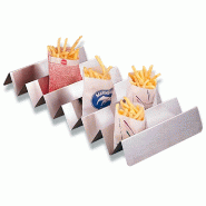 Plateau pour sachets de frites en inox 47x25x5,5cm