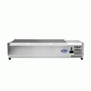 Présentoir ingrédients réfrigéré couvercle inox pour 6 bacs gn1/3 -... - PESL3884GR-S