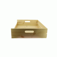 PROLINEA Venicia cagette rectangle pin vernis gm 60x40x6/12  fsc lot de 5 - beige Bois massif CLW-4480451