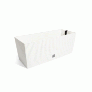 Prosperplast - Jardinière rectangulaire 72 litres avec arrosage automatique, blanche, 80x33x32 cm - blanc plastique ZA700