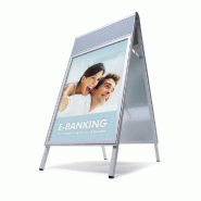 SHOWDOWN Displays Exposiciónate Design Compasso® Chevalet Logo A1 ZPC1A1 - argenté aluminium ZPC1A1_0