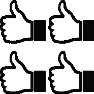 Sticker déco pouce vers le haut