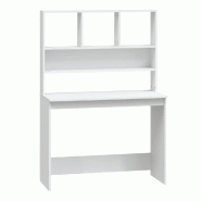 VidaXL Bureau avec étagères Blanc 102x45x148 cm Bois d'ingénierie Modèle Apex Vent - blanc 823000