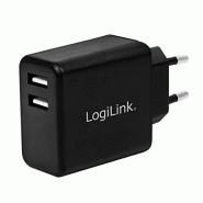 Logilink pa0210 adaptateur prise usb 2 x usb a 12 w pour smartphones/t