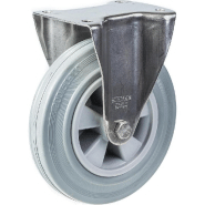 200mm 8" roulette en acier inoxydable caoutchouc gris, fixe, 205kg 200mm 8" roulette en acier inoxydable caoutchouc gris, fixe, 205kg