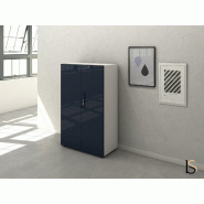Armoire moyenne à portes battantes Luxury - Ofitres - Bleu_0