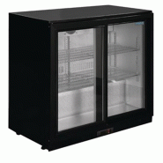 Arrière-bar deux portes coulissantes Série G noir 208L | Polar - GL003