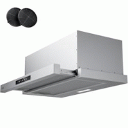 CIARRA Hotte Tiroir Téléscopique A+ 580 m³/h Max. 60 cm Hotte Aspirante Integrée Éclairage LED - Evacuation ou Recyclage VM6909AS - argenté inox CIARRA Hotte Tiroir Téléscopique A+ 580 m³/h Max. 60 cm Hotte Aspirante Integrée Éclairage LED - Evacuation ou Recyclage VM6909AS - argenté inox