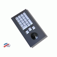 Clavier industriel 17 touches intégrable par l’avant avec trackball 38mm