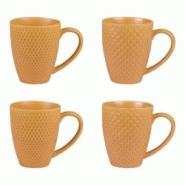 Coffret de 4 mugs 35 cl Snow safran - Jaune Porcelaine Table Passion - jaune porcelaine 3106232376061 Coffret de 4 mugs 35 cl Snow safran - Jaune Porcelaine Table Passion - jaune porcelaine 3106232376061