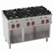 EURAST - Fourneau à gaz 6 brûleurs sur support ouvert - 1200x700x900 mm - 30 Kw - 35020317 - inox 35020317 EURAST - Fourneau à gaz 6 brûleurs sur support ouvert - 1200x700x900 mm - 30 Kw - 35020317 - inox 35020317