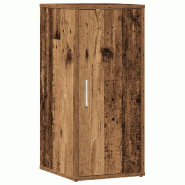 Helloshop26 - Armoire à chaussures avec porte 32 x 35 x 70 cm grand espace de rangement style vintage en bois vieux bois 02_0050915 - Bois massif 300